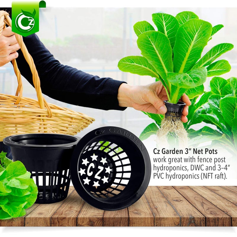 Cz Garden Supply 3 inch Net Cups Heavy Duty Pots Wide Rim Design - Orchids â€¢ Aquaponics â€¢ Aquaculture â€¢ Hydroponics Slotted Mesh for Kratky Wide Mouth Mason Jars - Image 3